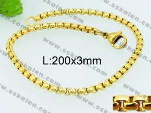 Stainless Steel Gold-plating Bracelet - KB75646-Z