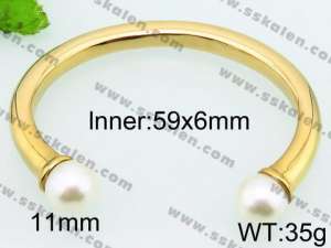 Stainless Steel Gold-plating Bangle - KB76113-L