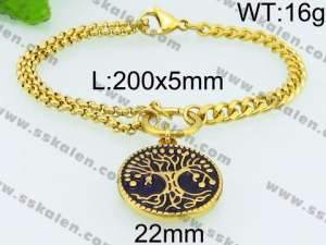 Stainless Steel Gold-plating Bracelet - KB76315-Z