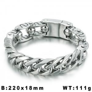 Stainless Steel Bracelet(Men) - KB77412-BD