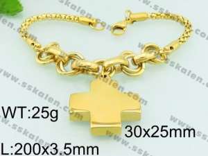 Stainless Steel Gold-plating Bracelet - KB78302-Z