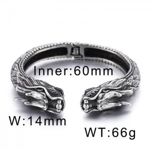 Oxidized Double Tap  Faucet Spring Steel Color Men's Bracelet - KB78430-BD