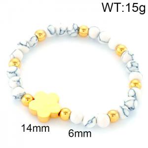 Stainless Steel Gold-plating Bracelet - KB78498-Z