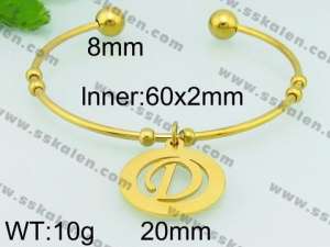 Stainless Steel Gold-plating Bangle - KB79259-Z