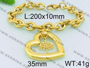 Stainless Steel Gold-plating Bracelet - KB79324-Z
