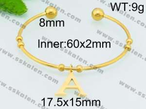 Stainless Steel Gold-plating Bangle - KB79530-Z