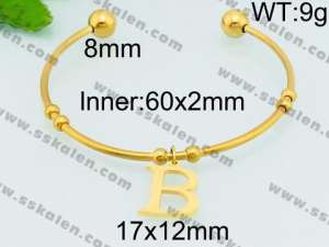 Stainless Steel Gold-plating Bangle - KB79531-Z