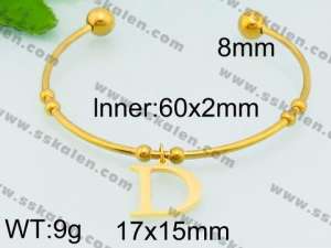Stainless Steel Gold-plating Bangle - KB79533-Z
