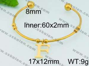 Stainless Steel Gold-plating Bangle - KB79535-Z