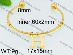 Stainless Steel Gold-plating Bangle - KB79537-Z