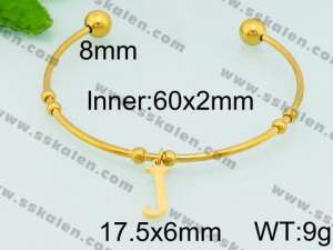 Stainless Steel Gold-plating Bangle - KB79539-Z