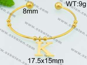 Stainless Steel Gold-plating Bangle - KB79540-Z