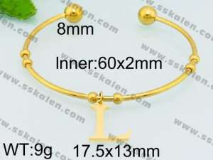 Stainless Steel Gold-plating Bangle - KB79541-Z
