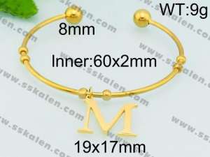 Stainless Steel Gold-plating Bangle - KB79542-Z