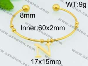 Stainless Steel Gold-plating Bangle - KB79543-Z