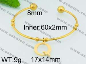 Stainless Steel Gold-plating Bangle - KB79546-Z