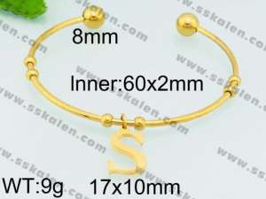 Stainless Steel Gold-plating Bangle - KB79548-Z