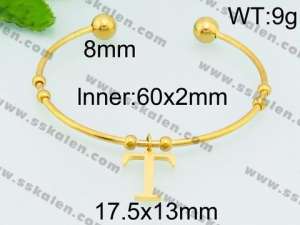 Stainless Steel Gold-plating Bangle - KB79549-Z