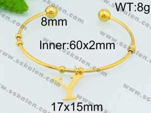 Stainless Steel Gold-plating Bangle - KB79554-Z