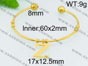 Stainless Steel Gold-plating Bangle - KB79555-Z
