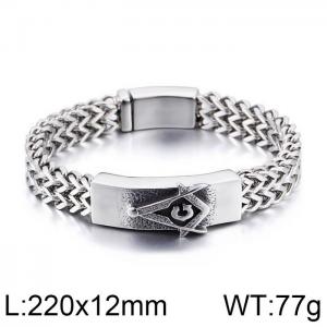 Stainless Steel Bracelet(Men) - KB80103-BD