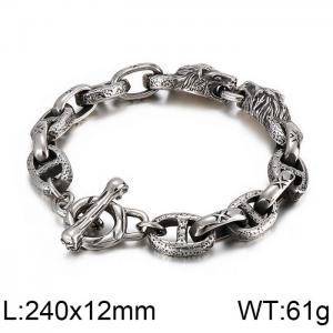 Stainless Steel Bracelet(Men) - KB80461-BD