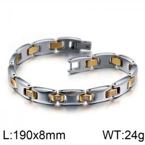 Stainless Steel Gold-plating Bracelet - KB80659-K
