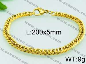 Stainless Steel Gold-plating Bracelet - KB80797-Z