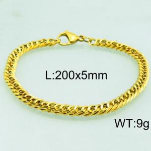 Stainless Steel Gold-plating Bracelet - KB80797-Z