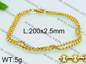 Stainless Steel Gold-plating Bracelet - KB80798-Z