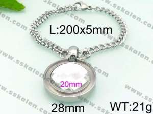 Stainless Steel Stone Bracelet - KB81239-Z