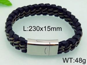 Leather Bracelet - KB81418-BD