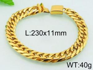 Stainless Steel Gold-plating Bracelet - KB81420-Z