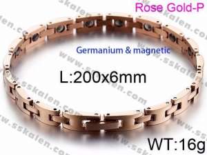 Stainless Steel Rose Gold-plating Bracelet - KB81498-K
