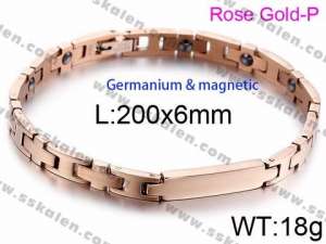 Stainless Steel Rose Gold-plating Bracelet - KB81502-K
