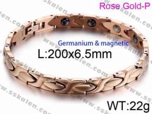 Stainless Steel Rose Gold-plating Bracelet - KB81503-K