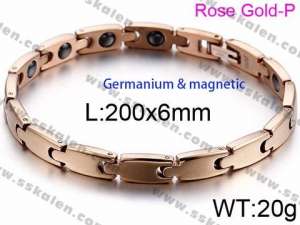 Stainless Steel Rose Gold-plating Bracelet - KB81505-K