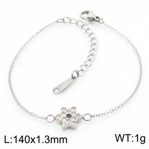 Stainless Steel Stone Bracelet - KB82186-K