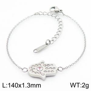 Stainless Steel Stone Bracelet - KB82187-K