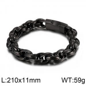 Stainless Steel Black-plating Bracelet - KB82297-BD