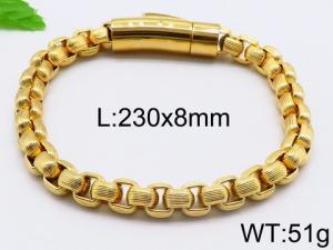 Stainless Steel Gold-plating Bracelet - KB82304-BD