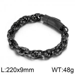 Stainless Steel Black-plating Bracelet - KB82307-BD