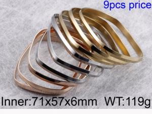 Stainless Steel Gold-plating Bangle - KB82442-K