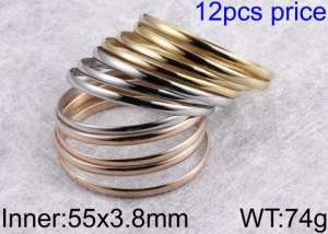 Stainless Steel Gold-plating Bangle - KB82455-K