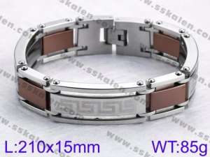 Stainless Steel Rose Gold-plating Bracelet - KB82688-K