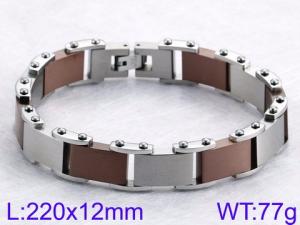 Stainless Steel Rose Gold-plating Bracelet - KB82691-K