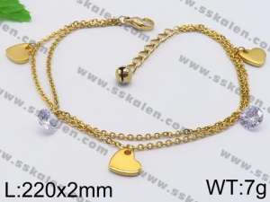 Stainless Steel Gold-plating Bracelet - KB82909-YJ