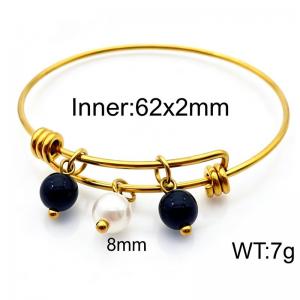 Stainless Steel Gold-plating Bangle - KB83600-Z