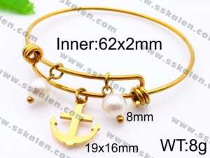 Stainless Steel Gold-plating Bangle - KB83602-Z