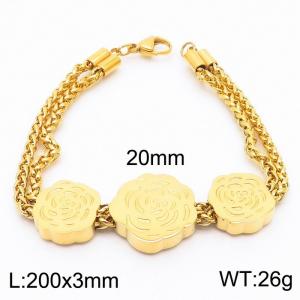 Stainless Steel Gold-plating Bracelet - KB83962-K